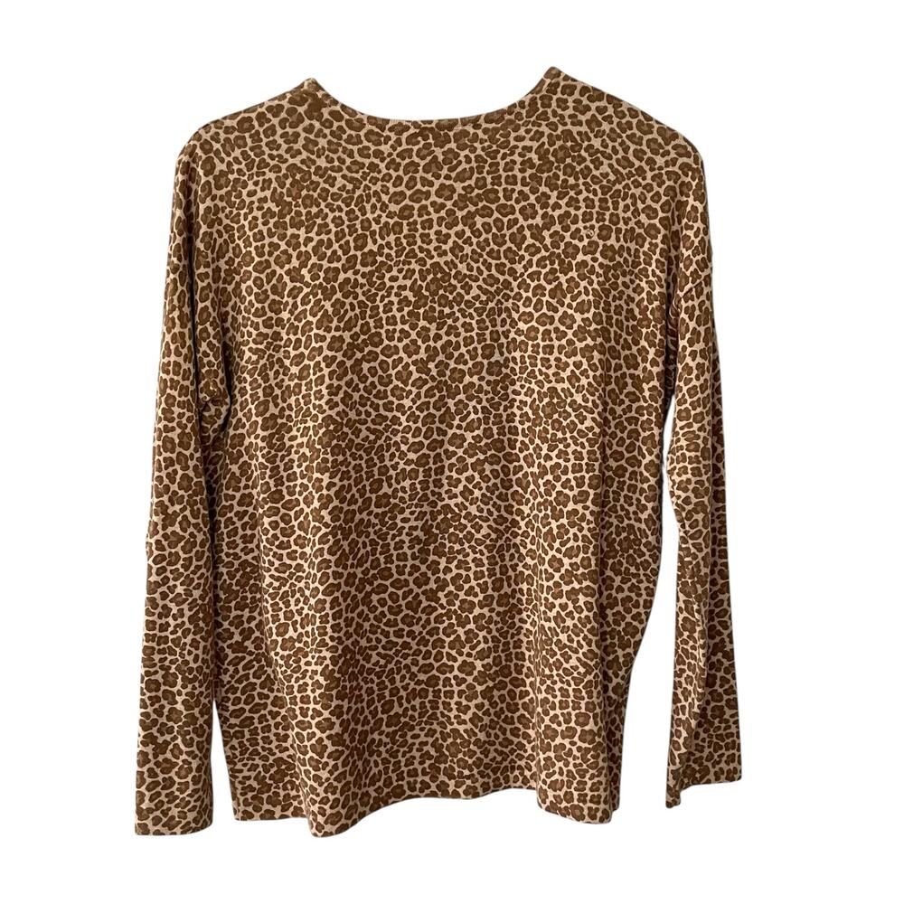 J. JILL Leopard Print Long Sleeve Lightweight Long sleeve Women's Size XS Casual - Picture 3 of 10